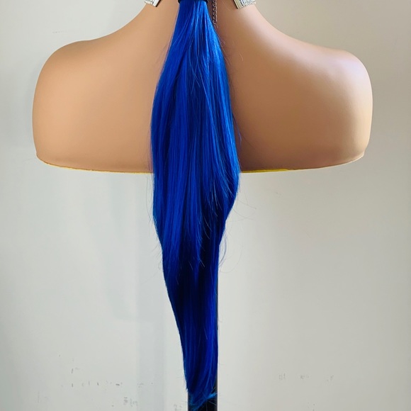 Royal Blue “Put On & Go” Synthetic Event Wig with Bangs 💙 NO FURTHER DISCOUNT - Picture 15 of 16